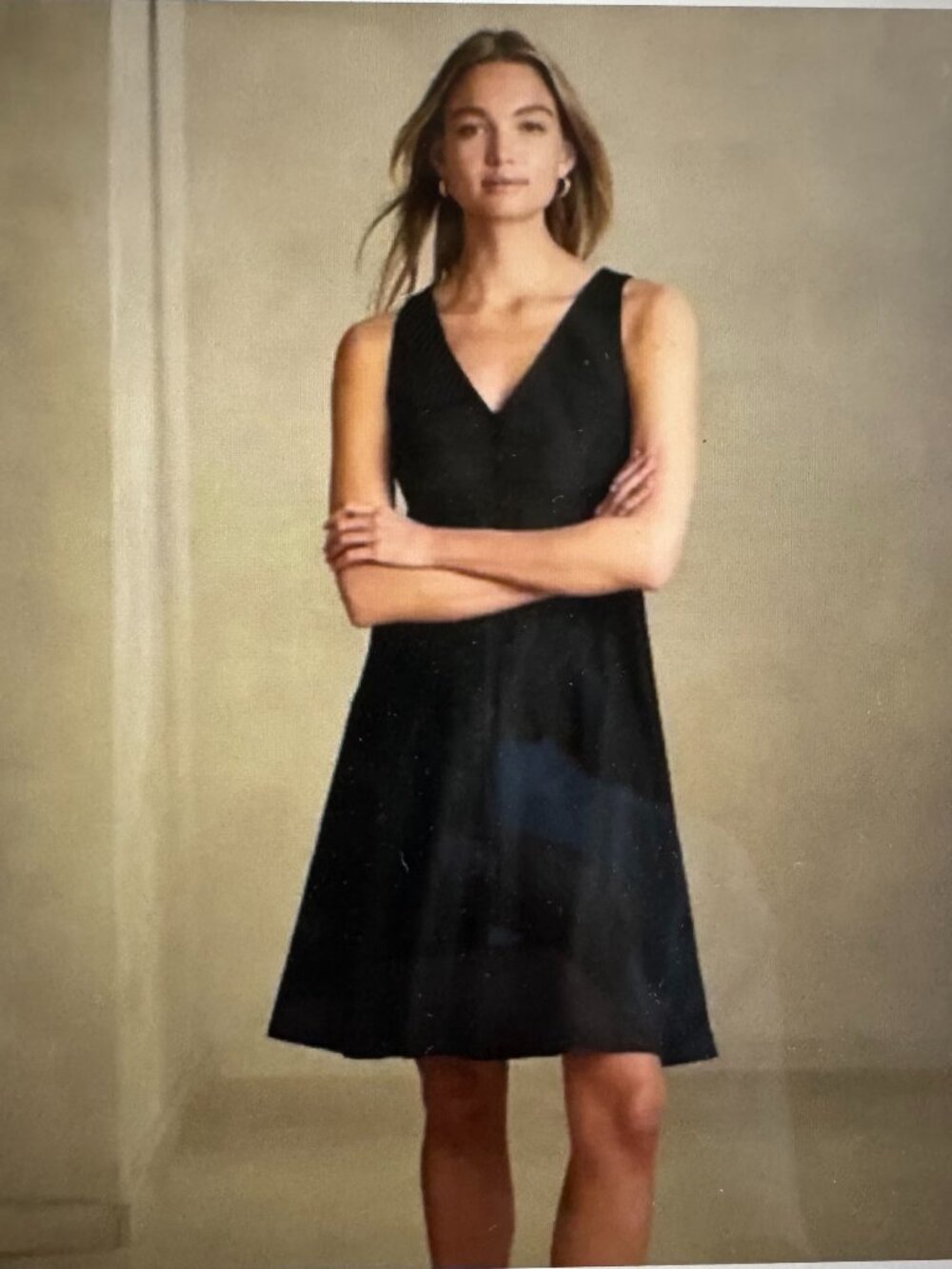 Banana Republic Linen-Blend Button-Front Midi Dress